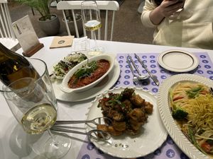 With lasagna   at Plantude 플랜튜드 in Seoul