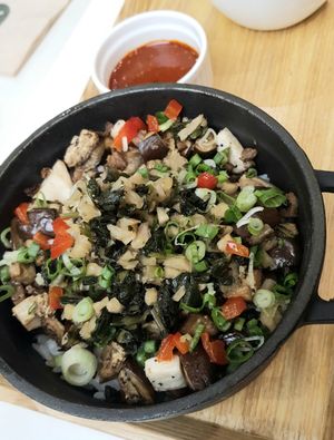 Healthy Up Eggplant Bowl - close-up at Plantude 플랜튜드 in Seoul