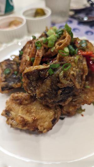 Fried Tofu and mushrooma at Plantude 플랜튜드 in Seoul