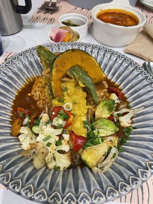 Fried eggplant curry  at Plantude 플랜튜드 in Seoul