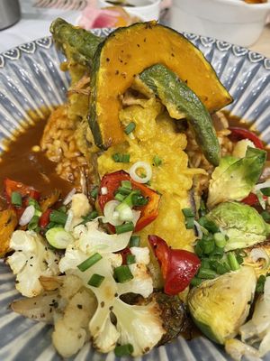 Fried eggplant curry  at Plantude 플랜튜드 in Seoul