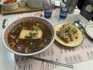 Signature Warm Noodle Soup set  at Plantude 플랜튜드 in Seoul