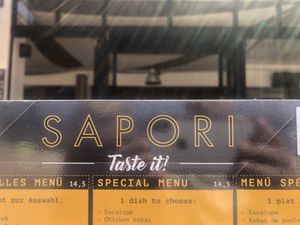 Menu  at Sapori in Mallorca