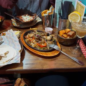 Mushroom Fajitas with roast Sweet potatoes at Picos in Douglas