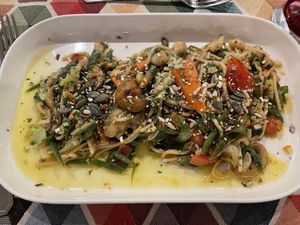 Pasta, chestnuts and vegetables   at Carvalho in Chaves