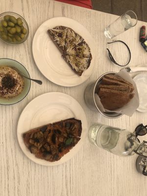 Vegan dishes   at Shams El Balad in Amman