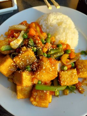 Tofu Veggie Entree at Mio Sushi in Camas