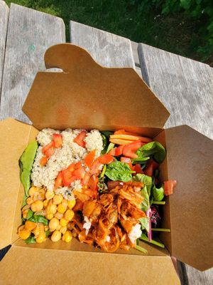 Chickpea salad bowl at The Veganish - Cloud Kitchen in Saskatoon