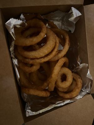 Onion rings  at The Veganish - Cloud Kitchen in Saskatoon