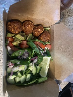 Falafel salad bowl   at The Veganish - Cloud Kitchen in Saskatoon