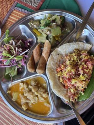 Incredible food, come here. Aunthentic, healthy, delicious and the lovely woman managing the place made it a real cozy experience  at Lamai Veggie in Koh Samui