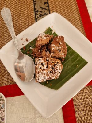 Chocolate and coconut slice at Lamai Veggie in Koh Samui