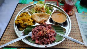 The vegan meal set at Lamai Veggie in Koh Samui