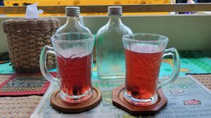 Locally made Kombucha, 50 THB each at Lamai Veggie in Koh Samui