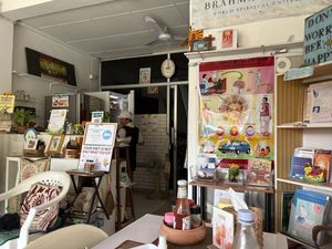 Cute interior with friendly owner in the background   at Lamai Veggie in Koh Samui