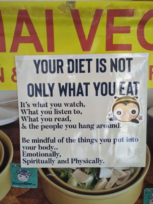 Nice message. at Lamai Veggie in Koh Samui