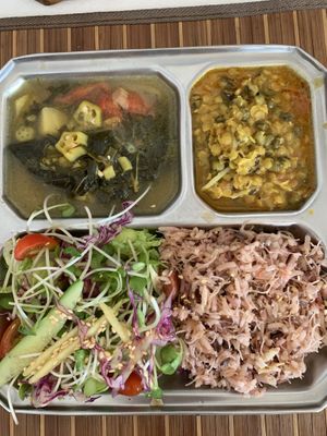 Plate of the day at Lamai Veggie in Koh Samui