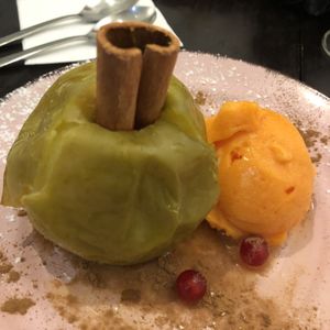 Roasted apple and mandarin sorbet  at Coupage 51 in Porto