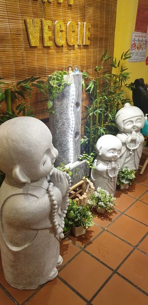 Restaurant decorated in Hoi An style. Nice and cozy place in a small street at District 1. at Shanti Veggie in Ho Chi Minh City