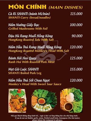  at Shanti Veggie in Ho Chi Minh City