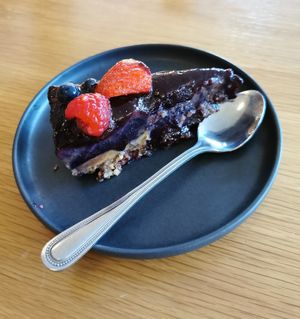 Cheesecake at Conceria in Montreal