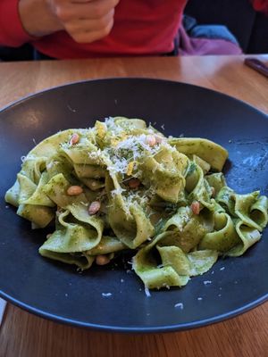 Pappardelle con Pesto d'Aneto at Conceria in Montreal