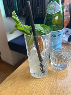 Arnold Palmer Mocktail - 
thé glacé, limonade, menthe  at Conceria in Montreal