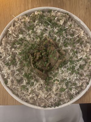 Mushroom risotto (this photo does not do it justice)  at Conceria in Montreal