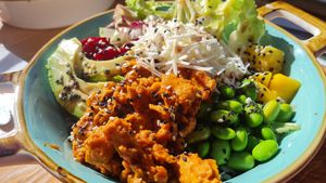 Erbsen-Protein-Bowl at Rada Arepa Heidelberg in Heidelberg