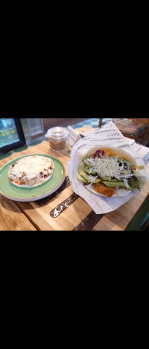 The dish on the left was cold, not baked properly at Rada Arepa Heidelberg in Heidelberg