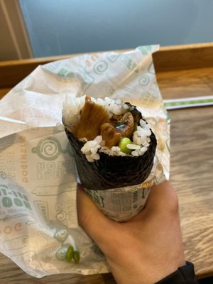 ‘This Isn’t Chicken’ sushi roll  at SushiDog - Soho in London