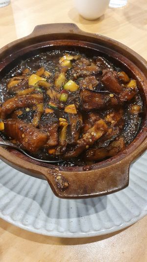 Claypot spicy eggplant at Vegify in Knoxfield