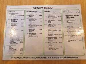 Menu August 2023 at Vegify in Knoxfield