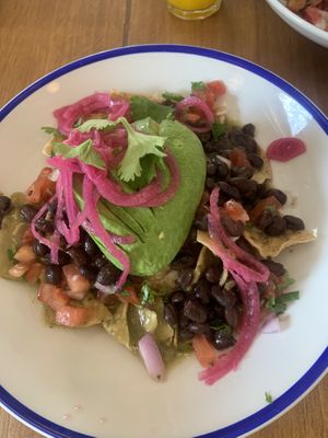Chilaquiles veggie  at La Malcriada in Barcelona