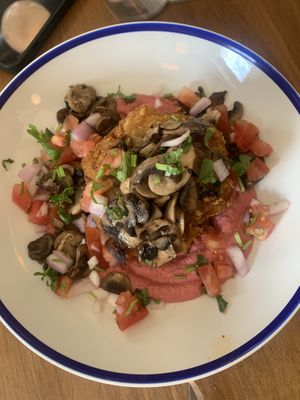 Hashbrowns and hummuss  at La Malcriada in Barcelona