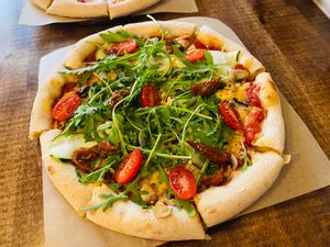 Vegan pizza. at Pronto Pizza in Vilnius