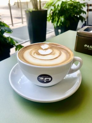 Soya cappuccino   at Caffè Pascucci in Milan