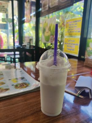 Coconut milk shake at Pa Yod Shan Vegetarian Cafe in Chiang Mai