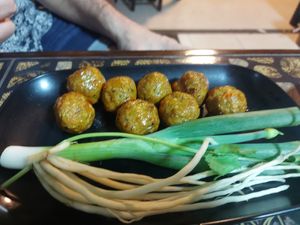 Herby meatballs at Pa Yod Shan Vegetarian Cafe in Chiang Mai