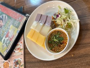 3 style tofu   at Pa Yod Shan Vegetarian Cafe in Chiang Mai
