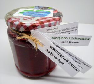 Confitures sans sucre bio & vegan
Prune, Apricot, Mûre, Figue, Cerise ... at Kiosque de la Châtaigneraie in Saint Gingolph