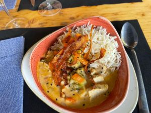 Curry amb tofu  at Sant Jeroni in El Bruc