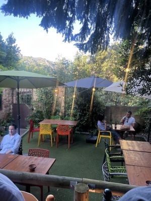 Pretty garden for dining   at Sant Jeroni in El Bruc