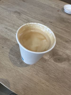Oat flat white, no fancy latte art though    at Un.common in Amsterdam