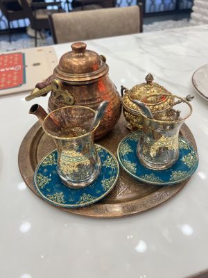 Red tea pot   at Damascus BBQ in Kuala Lumpur