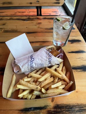 Vegan combo (gyros and chips)  at The Real Greek in Copenhagen