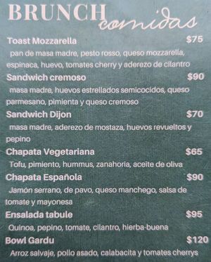 Menu of 3 of 3, May 2023 at ATTA Salon Cafe in Puebla