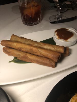 Impossible cigars.  Loved the sauce   at Crossroads Kitchen in Las Vegas