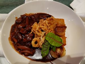 Eggplant steak at Crossroads Kitchen in Las Vegas