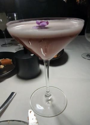 Lavender martini at Crossroads Kitchen in Las Vegas